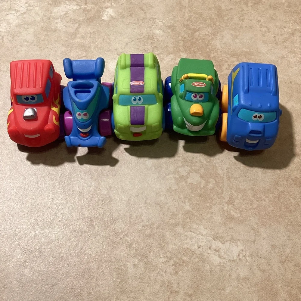 Hasbro Playskool 2005 2006 Set of Five Soft Cars